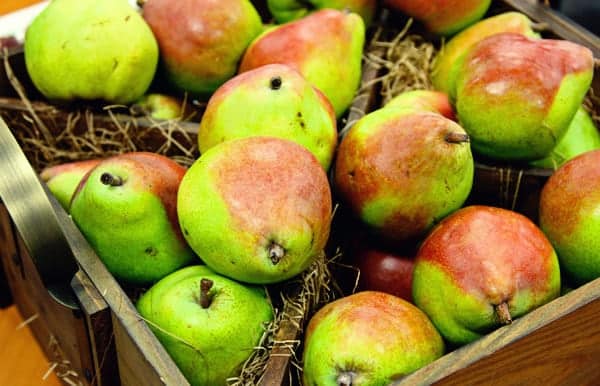 a box of pears