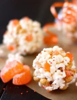 halloween themed Popcorn Balls