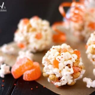 halloween themed Popcorn Balls
