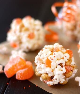 halloween themed Popcorn Balls