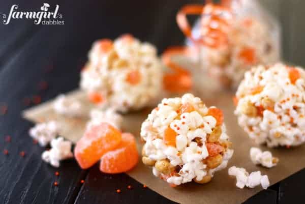 halloween themed Popcorn Balls