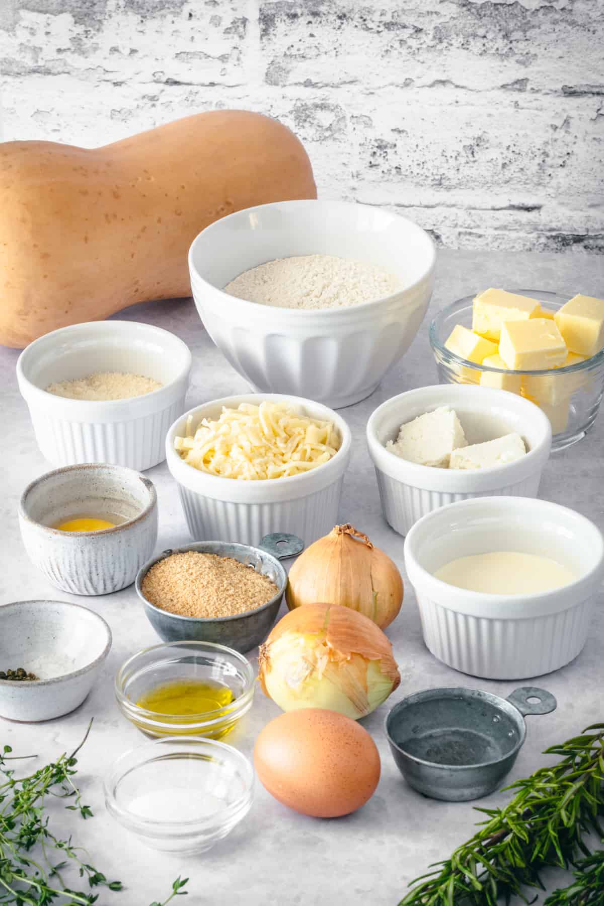 Butternut squash tart ingredients