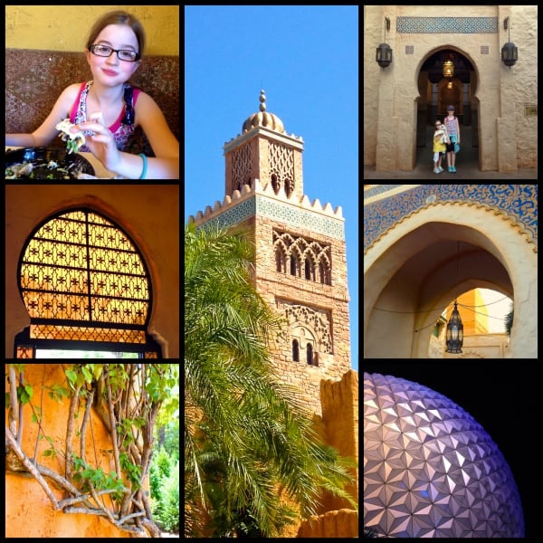 a collage of photos from epcot