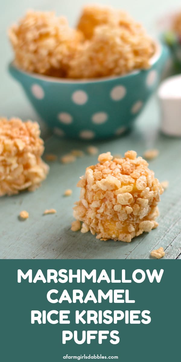 Marshmallow Caramel Rice Krispies Puffs • a farmgirl's dabbles