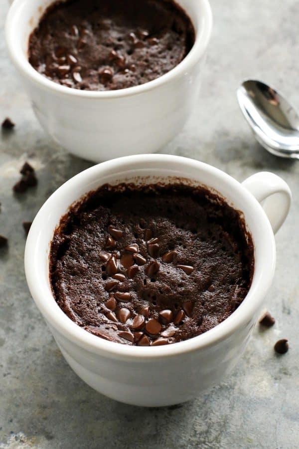 gooey chocolate mug cake
