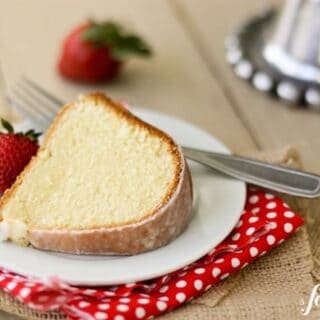 Pound Cake with Almond Glaze