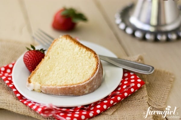 Pound Cake with Almond Glaze