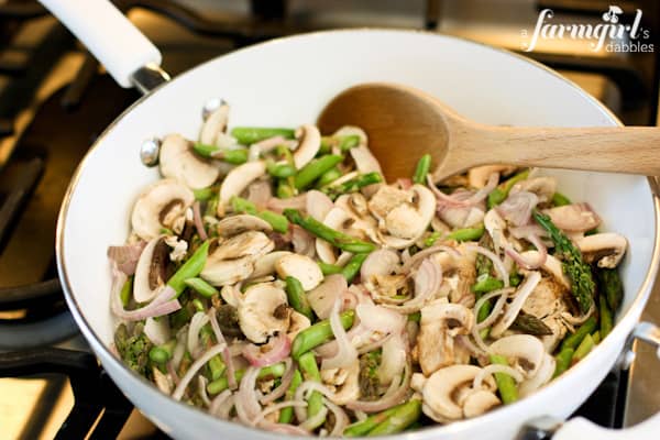 sautéed Mushrooms, Shallots, and Asparagus