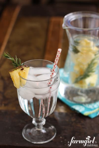 pineapple and rosemary water