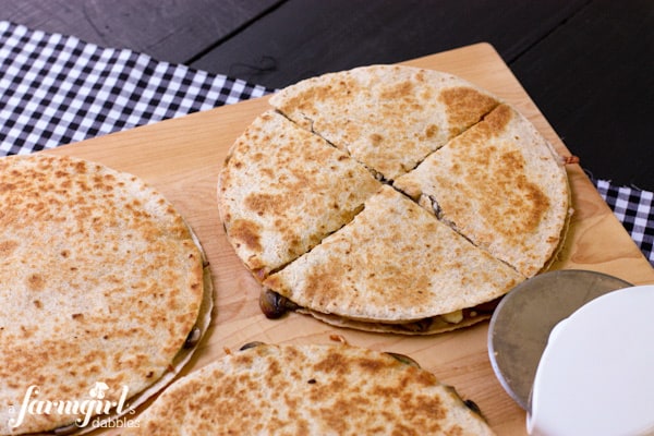 quesadillas cut into slices