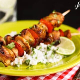 Grilled Chipotle Chicken and pepper Kebabs