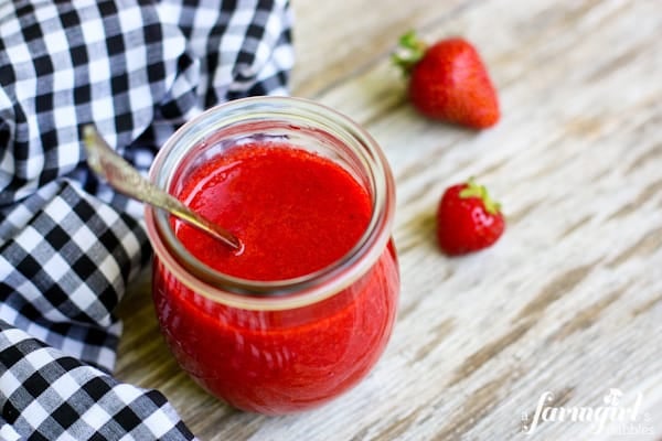 Strawberry Sauce in a jar