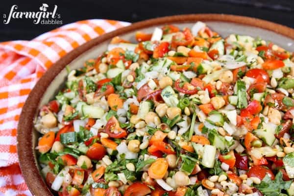 Easy Mediterranean Chopped Salad Recipe | A Farmgirl's Dabbles