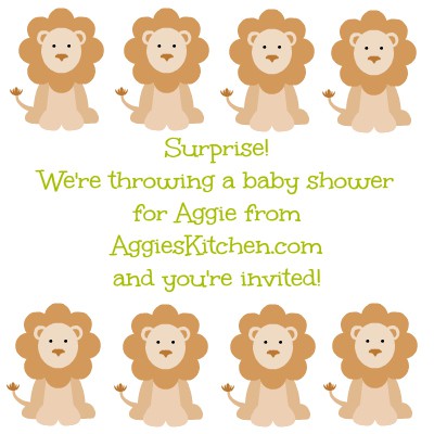 aggie's Kitchen baby shower invite