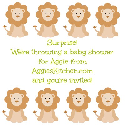 aggie's Kitchen baby shower invite