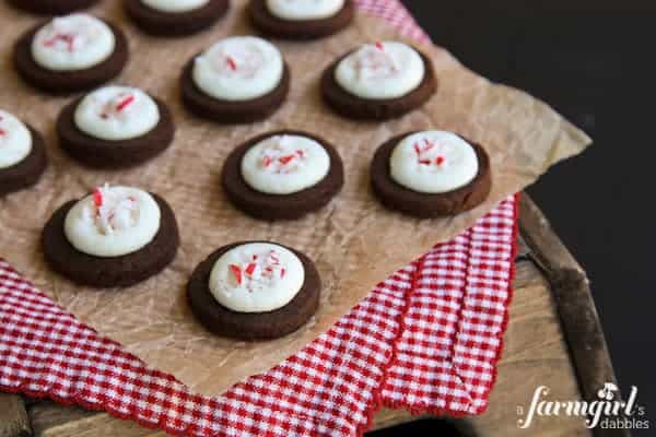 peppermint and espresso shortbread bites