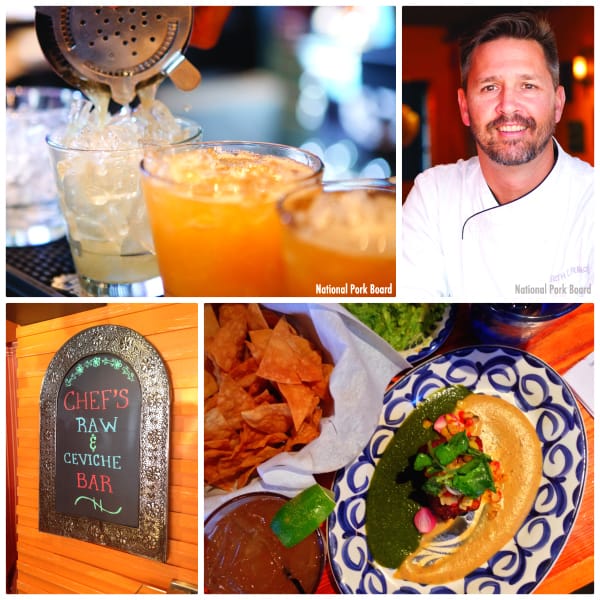 a collage of photos from Corazon del Mar restaurant