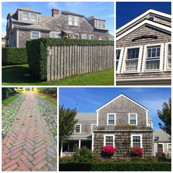 a collage of homes in Nantucket