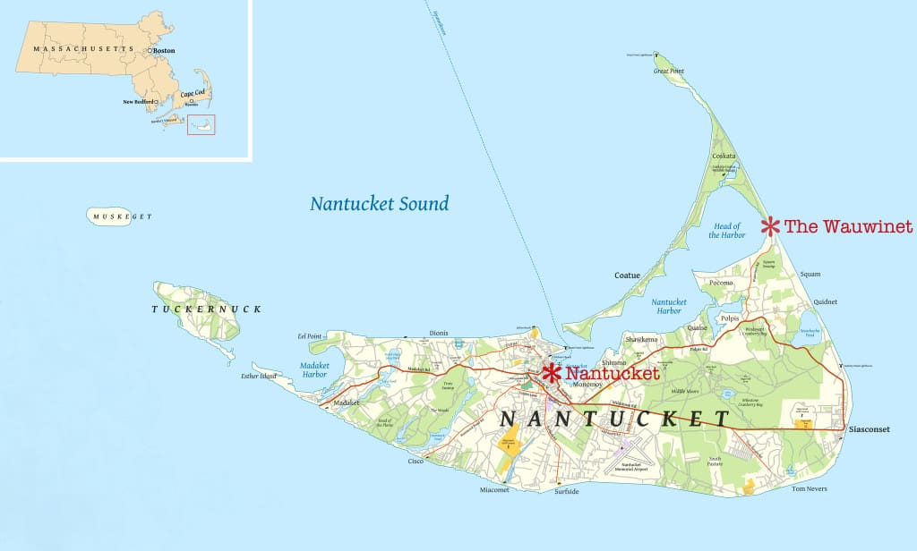 Nantucket island map