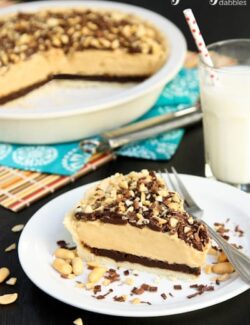 peanut butter and fudge pie