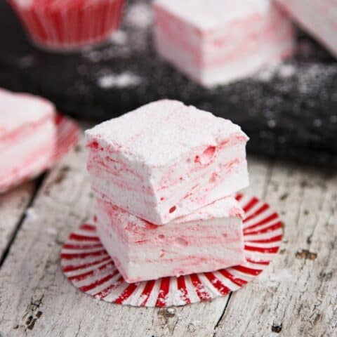 Easy Peppermint Swirl Marshmallows - House of Nash Eats