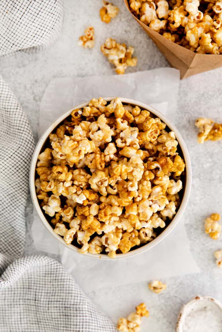 Easy Microwave Caramel Popcorn l A Farmgirl's Dabbles