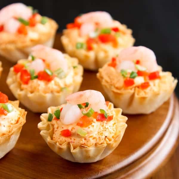 Creamy Sriracha Shrimp in Phyllo Cups Appetizer Recipe