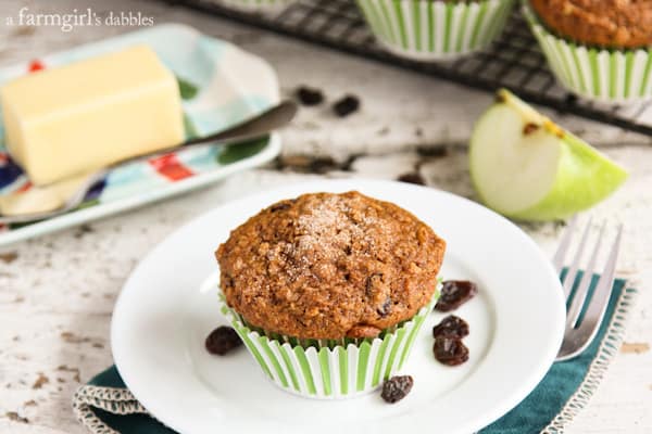 a Bran Muffin topped with a little sugar