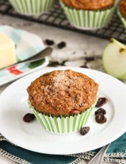 Banana, apple, bran muffins