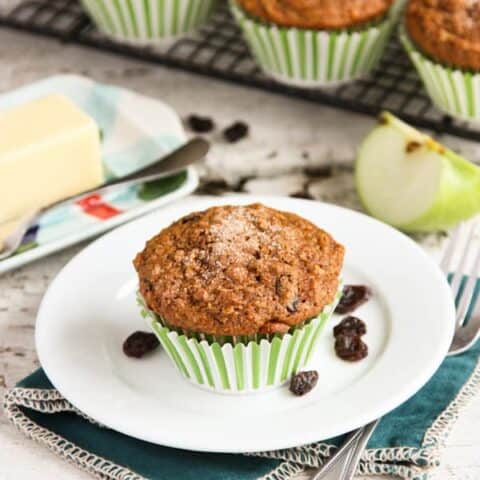 Banana, apple, bran muffins