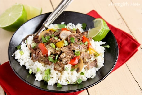 a bowl of rice and beef