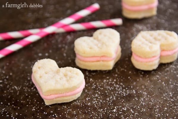 heart-shaped wafer sandwich cookies
