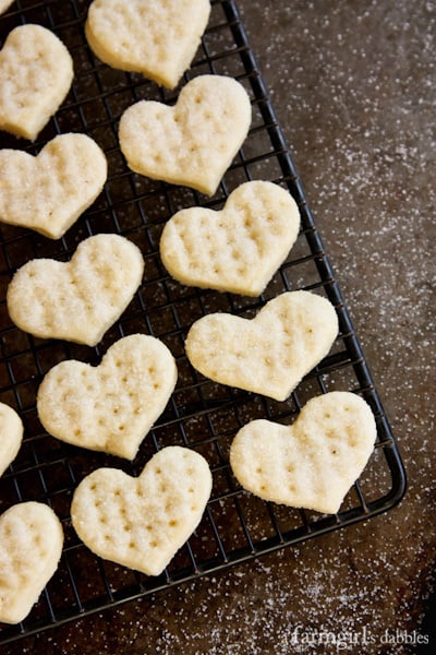 unfrosted wafer cookies on a cooling rack