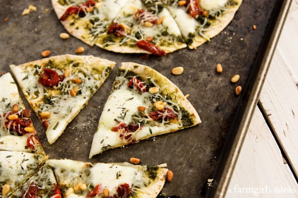 Tortilla Caprese Pizzas