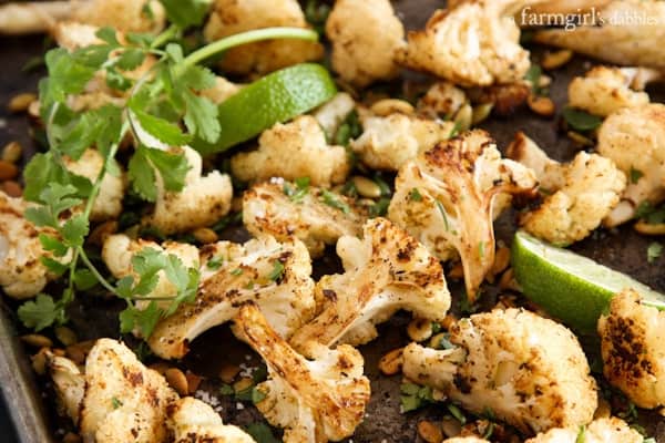 Roasted Mexican Cauliflower with Pepitas