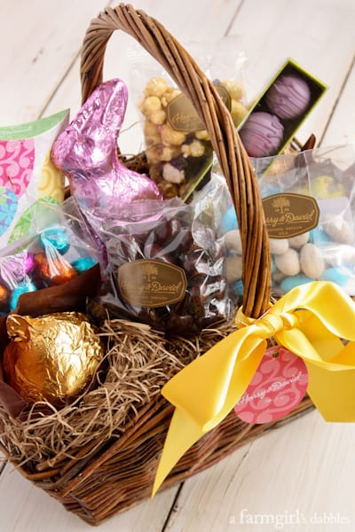 Harry and David Easter basket filled with a variety of treats