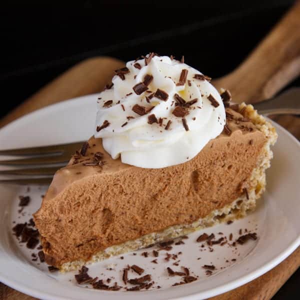 a slice of french silk pie