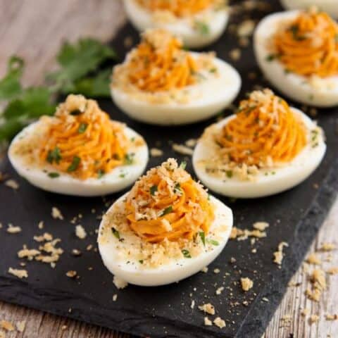 sriracha deviled eggs