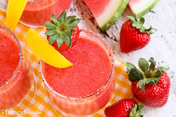Frozen Strawberry Watermelon Lemonade