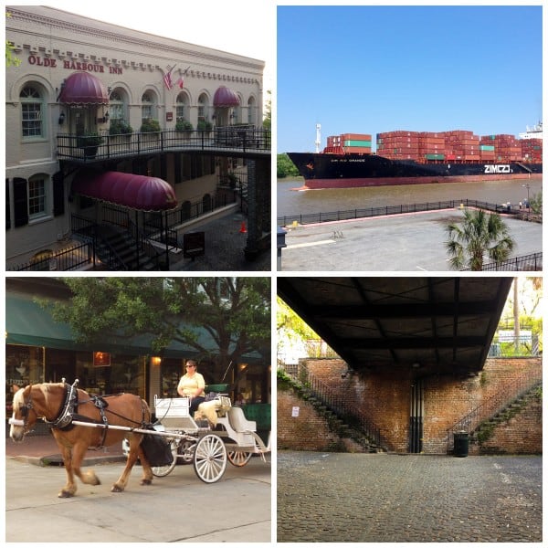 collage of images from Savannah, Georgia