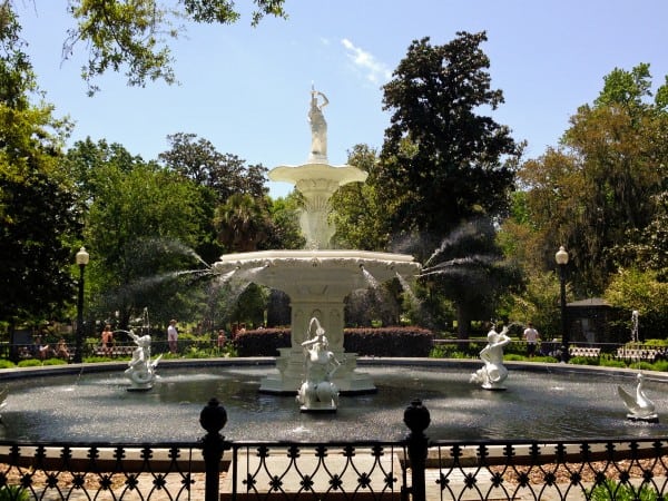 Forsyth park fountain in Savannah, Georgia
