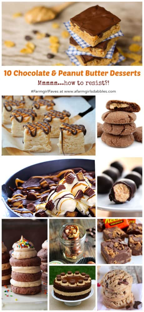 A Collage of The Best Chocolate and Peanut Butter Desserts