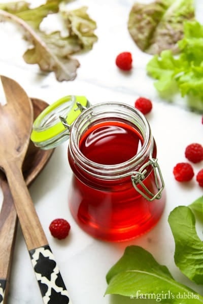 a jar of Raspberry Vinegar