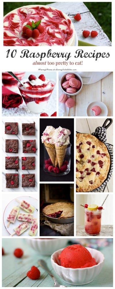 A Collage of The Best Raspberry Snacks, Drinks and Desserts