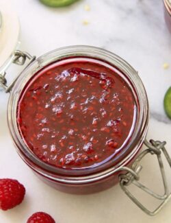 Image of a Jar of Raspberry Jalapeno Jam