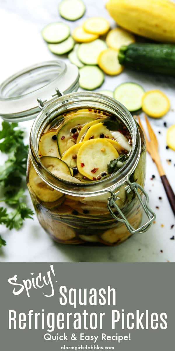 pinterest image of Pickled Squash 