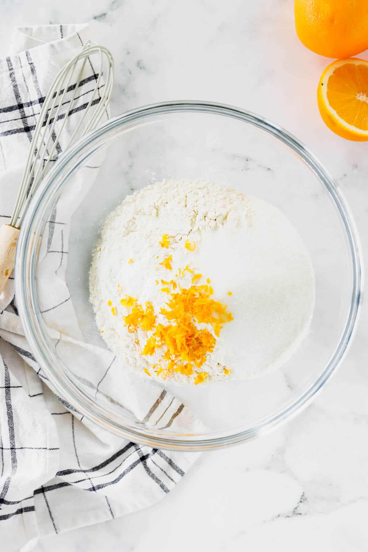 Orange biscuit dry ingredients