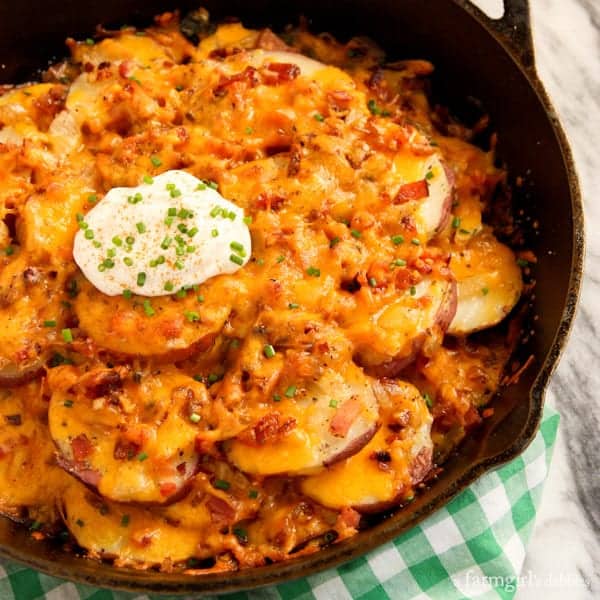 Cheesy Potato and Bacon Skillet