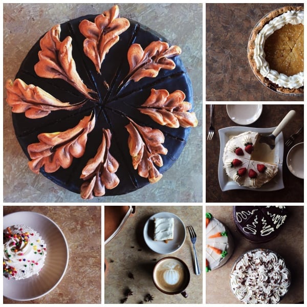 a collage of desserts from Chilkoot Cafe