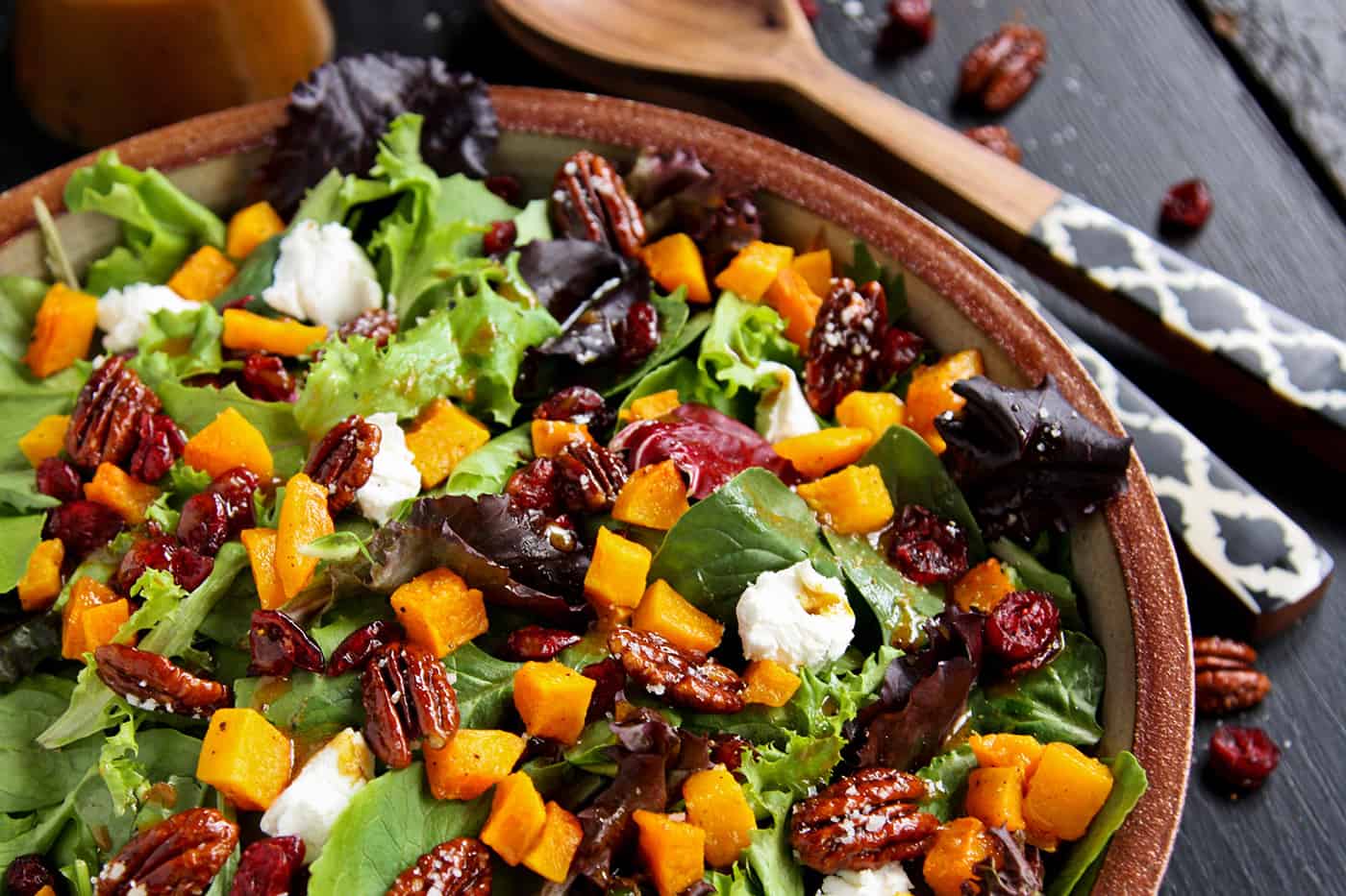 Fall harvest salad with butternut squash